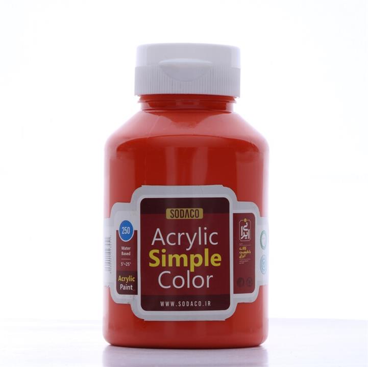 رنگ اکریلیک  ساده سوداکو 250 میل نارنجی کد acrylic simple 3304